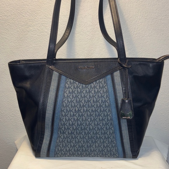 Michael Kors Whitney Denim and leather tote bag - Picture 3 of 8
